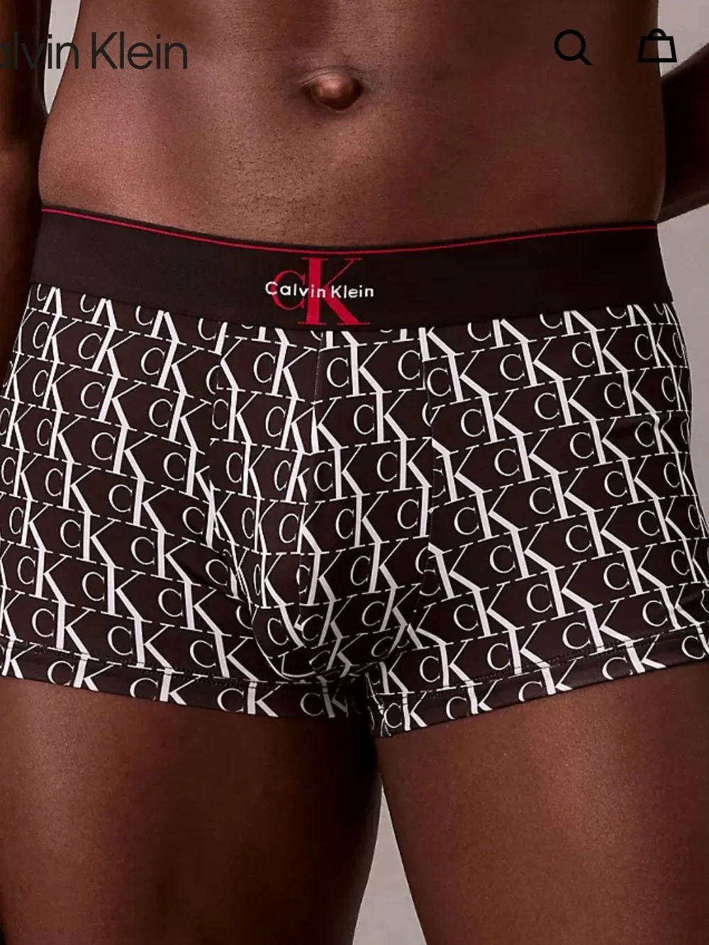 Calvin Klein Microfiber low rise  Trunk - graphic monogram stretch